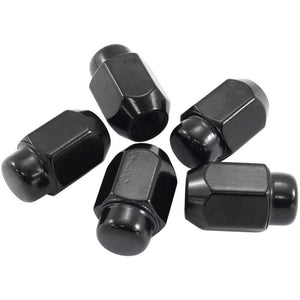 Aeroflow AF3026-2000 Acorn Medium Closed Black Wheel Nuts - M12 x 1.50mm Pack of 5, 60 Degree Taper