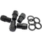 Aeroflow AF3028-6000 0.550" Shank Closed Black Wheel Nuts - M14 x 1.50mm Pack of 5, Washer Seat with Shank