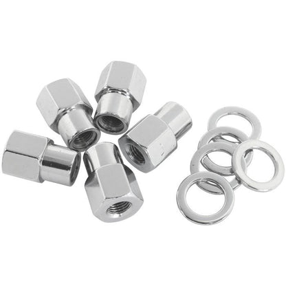Weld Racing Alumastar Wheels, Centreline Convo Pro Wheels 0.550" Shank Open Chrome Wheel Nuts 1/2-20" Pack of 5, Washer Seat with Shank Aeroflow Performance Products AF3032-6000
