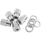 Aeroflow AF3036-6000 0.550" Shank Open Chrome Wheel Nuts - M12 x 1.25mm Pack of 5, Washer Seat with Shank