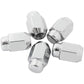 Aeroflow AF3041-2000 Acorn Medium Closed Chrome Wheel Nuts - 7/16-20" Pack of 5, 60 Degree Taper