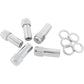 Aeroflow AF3041-9000 1.380" Shank Closed Chrome Wheel Nuts - 7/16-20" Pack of 5, Washer Seat with Shank