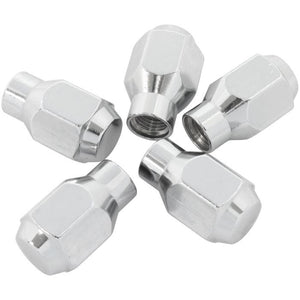 Aeroflow AF3042-4000 Conical ET Style Closed Chrome Wheel Nuts - 7/16-20" Pack of 5, 60 Degree Taper with 0.300" Shank