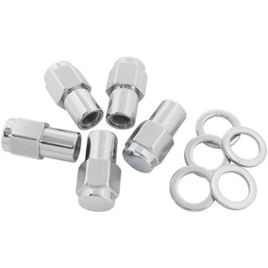 Aeroflow AF3045-7000 0.750" Shank Closed Chrome Wheel Nuts - M12 x 1.25mm Pack of 5, Washer Seat with Shank