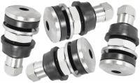 Aeroflow AF3060-0000 Bolt In Valve Stems - Chrome Finish Pack of 4, suits 7/16" &: 5/8" Hole