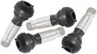 Aeroflow AF3060-0008 Rubber Pull-Thru Valve Stems - Chrome Finish Pack of 4, suits 7/16" Hole
