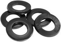 Aeroflow AF3070-0021 Large Wheel Nut Washer - Black Sold As A Pack of Five, 1.250" O.D, 0.695" I.D and 0.118" Thickness
