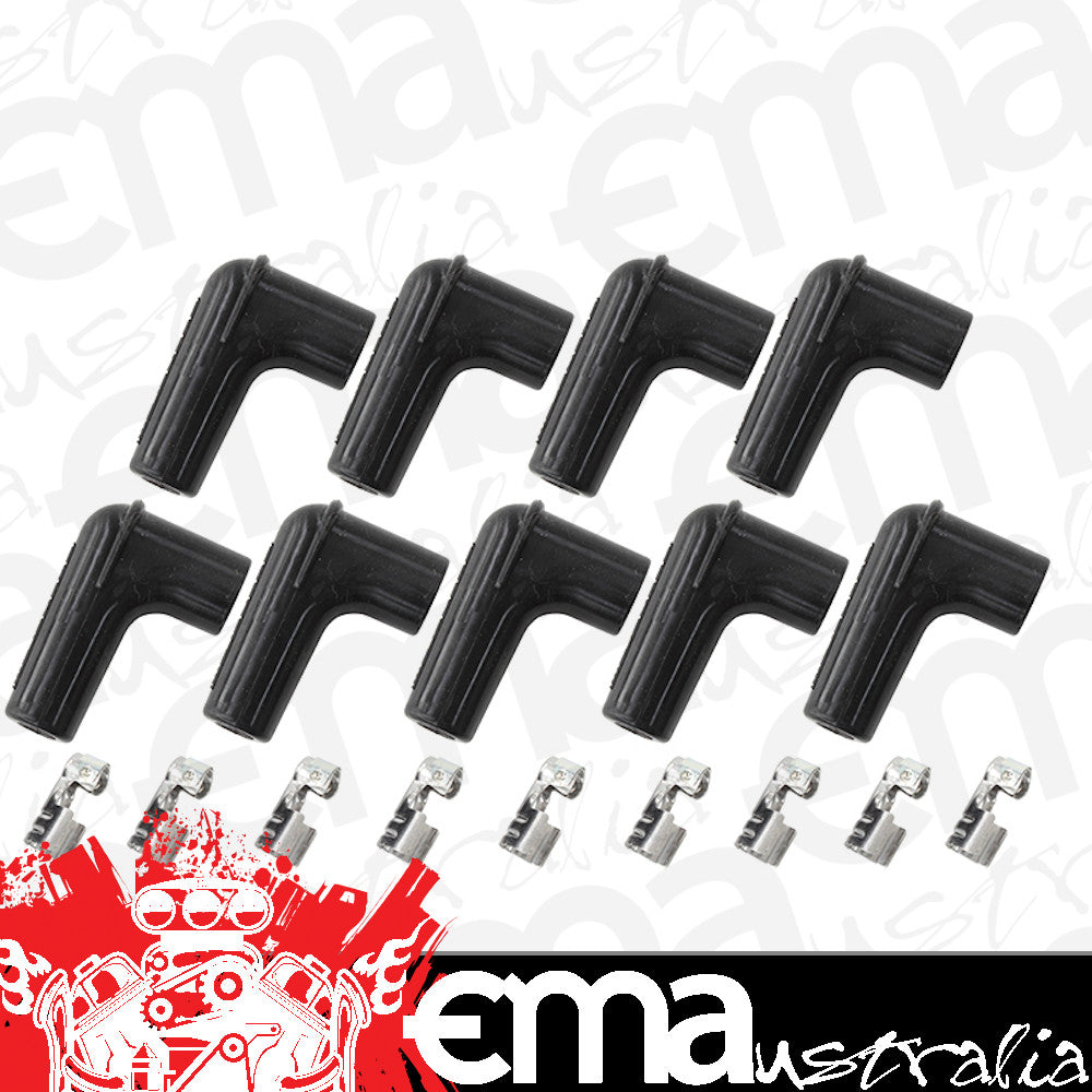 Aeroflow AF4030-8850 9 x Spark Plug Boots Terminals90 Deg. 9 Boots & 9 Terminals