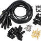 CERAMIC UNIV STRAIGHT LEAD SET BLACK STR PLUG ENDS STD HEI V8 Aeroflow - AF 4038-31193C