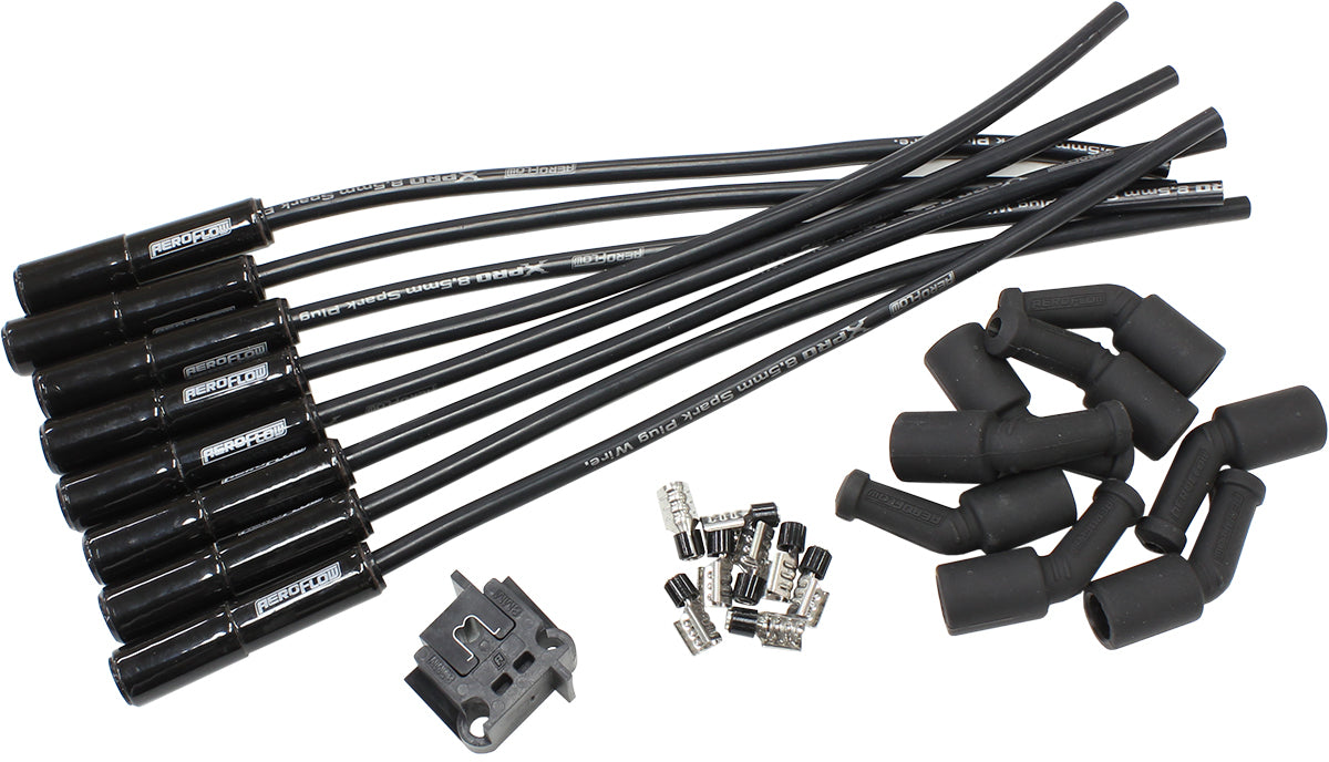 CERAMIC GM LS UNIVERSAL SPARK PLUG LEAD SET BLACK LS1 LS2 Aeroflow - AF 4030-32073C