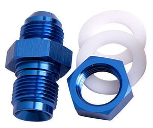 Aeroflow AF921-06 Fuel Cell Fitting -6AN Blue Fuel Cell Bulkhead Fitt