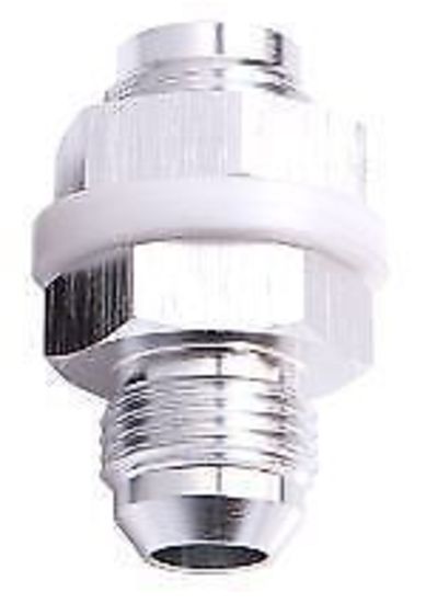 Aeroflow AF921-06S Fuel Cell Fitting -6AN Silver Fuel Cell Bulkhead Fitt