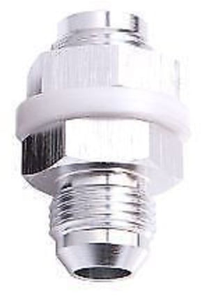 Aeroflow AF921-08S Fuel Cell Fitting -8AN Silver Fuel Cell Bulkhead Fitt