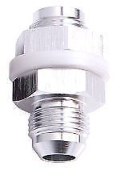 Aeroflow Performance Products AF921-08S Fuel Cell Fitting -8AN Silver Fuel Cell Bulkhead Fitt
