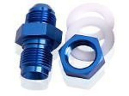 Aeroflow Performance Products AF921-16 Fuel Cell Fitting -16AN Blue Fuel Cell Bulkhead Fitt