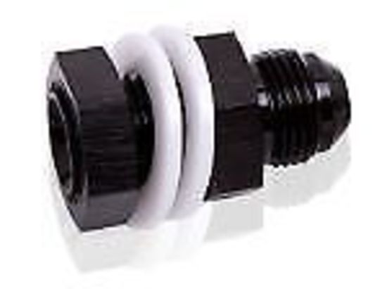 Aeroflow AF921-16BLK Fuel Cell Fitting -16AN Black Fuel Cell Bulkhead Fitt