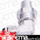 Aeroflow AF922-04-02S 90 Deg 1/8" NPT to -4AN Silver Male Swivel Thread