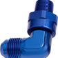 Aeroflow AF922-06-06 90 Deg 3/8" NPT to -6AN Blue Male Swivel Thread