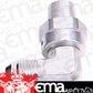 Aeroflow AF922-06-06S 90 Deg 3/8" NPT to -6AN Silver Male Swivel Thread