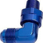 Aeroflow AF922-08-04 90 Deg 1/4" NPT to -8AN Blue Male Swivel Thread