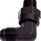 Aeroflow AF922-08-08BLK 90 Deg 1/2" NPT to -8AN Black Male Swivel Thread