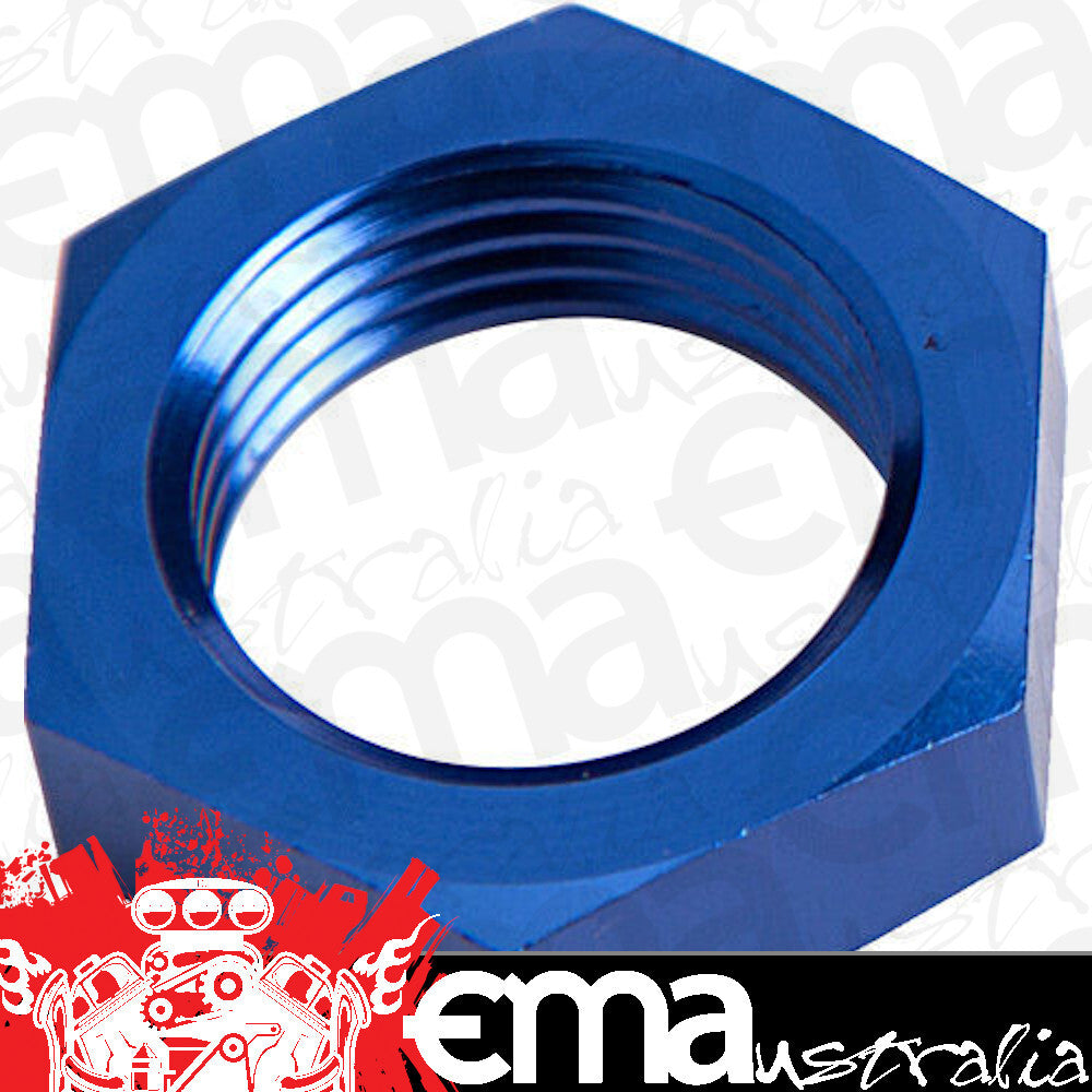 Aeroflow AF924-04 Bulkhead Nut -4AN Blue Single Nut