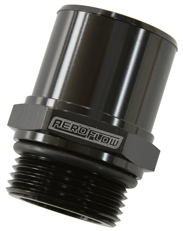 Aeroflow AF926-22-16BLK -16ORB to 1-3/8" / 35mm Barb Black 55mm Oal