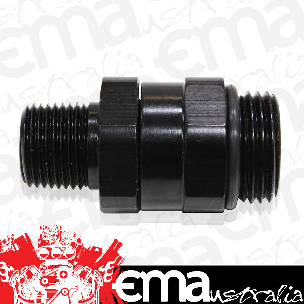 Aeroflow AF928-10-06BLK -10 ORB to 3/8" NPT Coupler Black -10 ORB to 3/8"