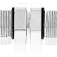 Aeroflow AF929-08-06S -8 ORB Swivel to -6 ORB Silver Full Swivel