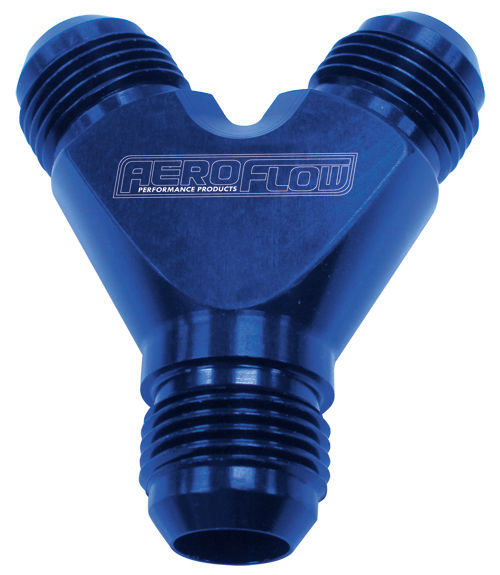 Aeroflow AF930-03-03 Y Block -3AN Blue 3x -3AN Male