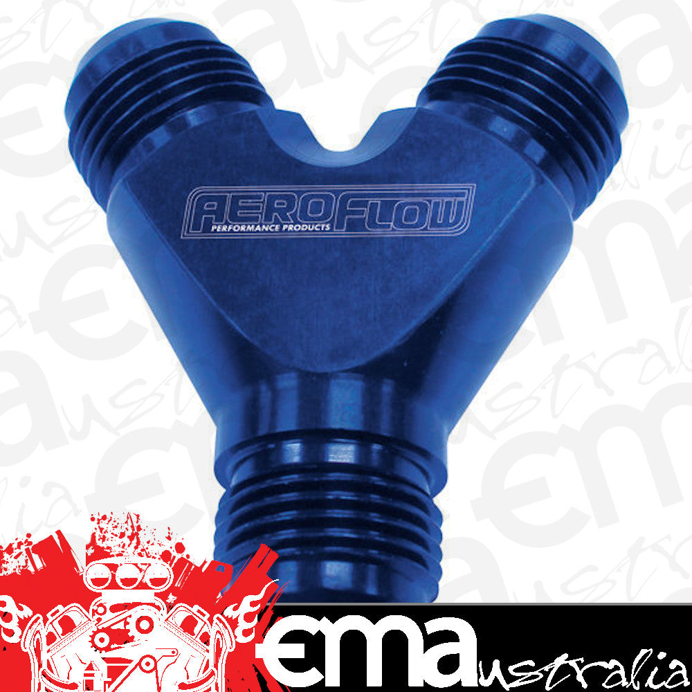 Aeroflow AF930-03-03 Y Block -3AN Blue 3x -3AN Male
