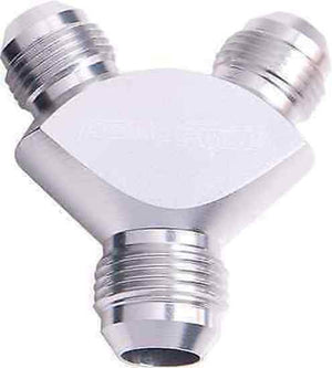 Aeroflow AF930-04-03S Y Block -4AN Out -3AN In Silver 1x -4AN Out 2x -3AN In
