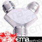 Aeroflow AF930-04-03S Y Block -4AN Out -3AN In Silver 1x -4AN Out 2x -3AN In