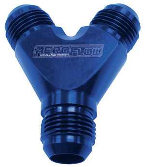 Aeroflow AF930-08-08 Y Block -8AN Blue 3x -8AN Male