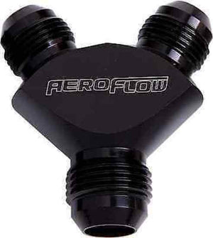 Aeroflow AF930-12-10BLK Y Block -12AN Out -10AN In Black 1x -12AN 2x -10An