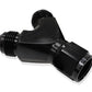 Aeroflow AF931-08-06BLK Y Piece -8 Swivel Nut 2x -6AN Black