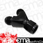 Aeroflow AF931-08-06BLK Y Piece -8 Swivel Nut 2x -6AN Black