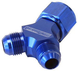 Aeroflow AF931-10-08 Y Piece -10 Swivel Nut 2x -8AN Blue