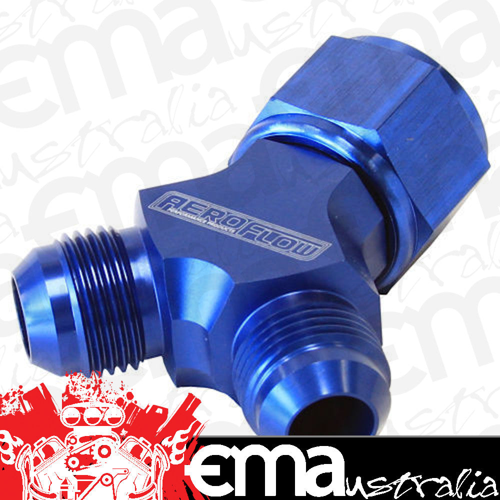 Aeroflow AF931-12-10 Y Piece -12 Swivel Nut 2x -10AN Blue