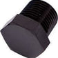 Aeroflow AF933-02BLK NPT Hex Head Plug 1/8" NPT Black 1/8" NPT