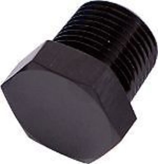 Aeroflow AF933-02BLK NPT Hex Head Plug 1/8" NPT Black 1/8" NPT
