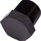 Aeroflow AF933-04BLK NPT Hex Head Plug 1/4" NPT Black 1/4" NPT