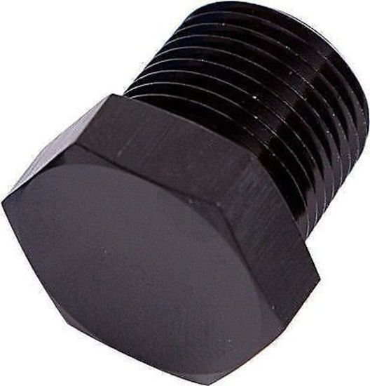 Aeroflow AF933-08BLK NPT Hex Head Plug 1/2" NPT Black 1/2" NPT