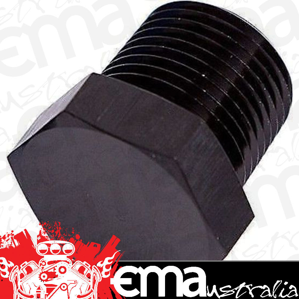 Aeroflow AF933-08BLK NPT Hex Head Plug 1/2" NPT Black 1/2" NPT