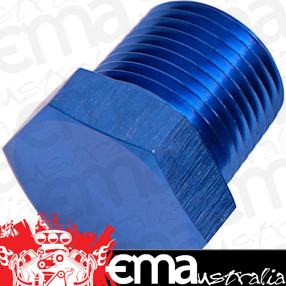 Aeroflow AF933-12 NPT Hex Head Plug 3/4" NPT Blue 3/4" NPT