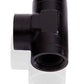 Aeroflow AF938-08BLK Female Tee -8 ORB Black 3x -8 ORB Port S