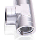 Aeroflow AF938-08S Female Tee -8 ORB Silver 3x -8 ORB Port S