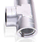 Aeroflow AF938-10S Female Tee -10 ORB Silver 3x -10 ORB Port S