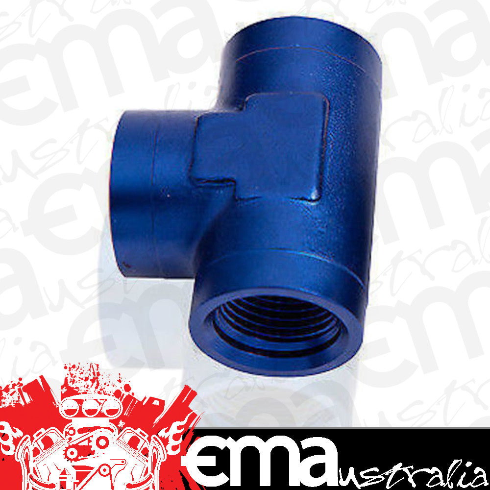 Aeroflow AF938-16 Female Tee -16 ORB Blue 3x -16 ORB Port S