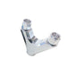 Aeroflow AF939-08-10S Billet Y-Piece 2x -8AN Female to 1x -10ORB Silver